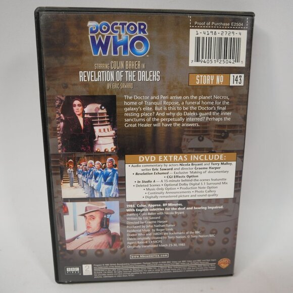 Doctor Who Revelation Of The Daleks DVD The Colin Baker Years 1984-1986 TESTED - Picture 2 of 2